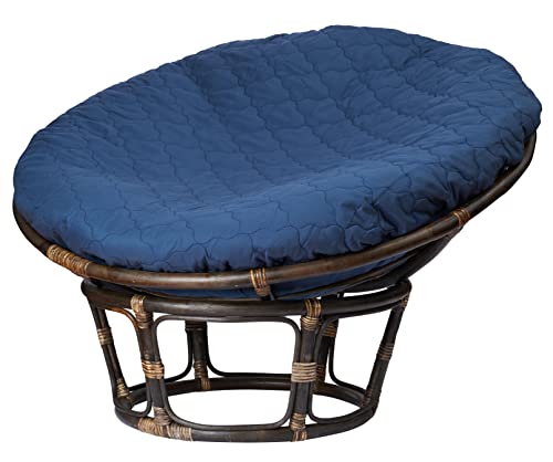 Hudson Comfort Papasan Cushion Cover - Quilted Shape, Soft Microfiber Fabric, Zippered Papasan Cushion Cover Only - 55 Inches (Fits a 50-55 Inch Papasan Cushion) Navy