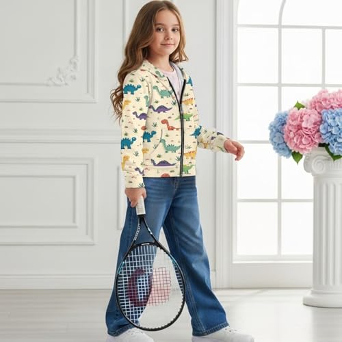 Kids Zip-Up Hoodie, Breathable Athletic Sweatshirt Fashion Cozy Winter Jacket with Kangaroo Pocket for Boys Girls3