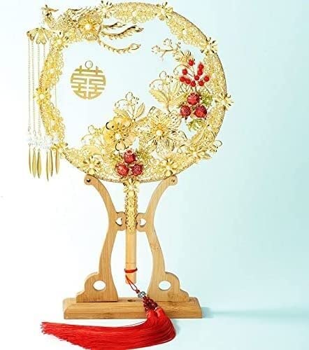 Éventail chinois de luxe phénix rouge, le parfait cadeau d'affaires et décoration