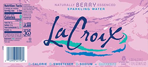 Lacroix Sparkling Water, Berry 8 Pack #TOP2