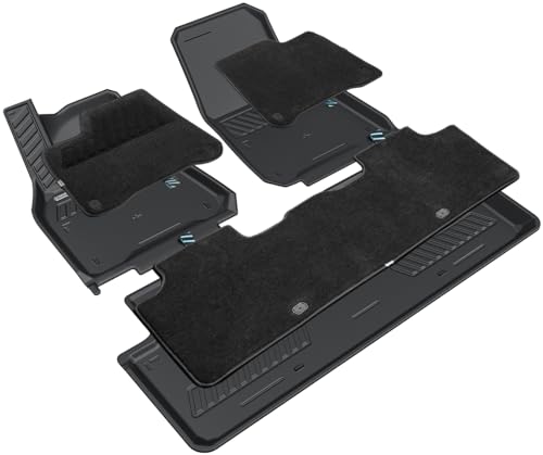 HALO BLK 2-in-1 Floor Mats with Nylon Carpet Compatible with
