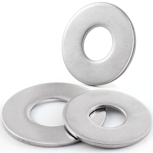 VGBUY 40PCS 1/2 Flat Washers for Screws and Bolts, 1-1/4 OD, Thickened 304 Stainless Steel 1/2 Washer Flat, Large Hardware Washers for Home, Industry, Indoor and Outdoor Use