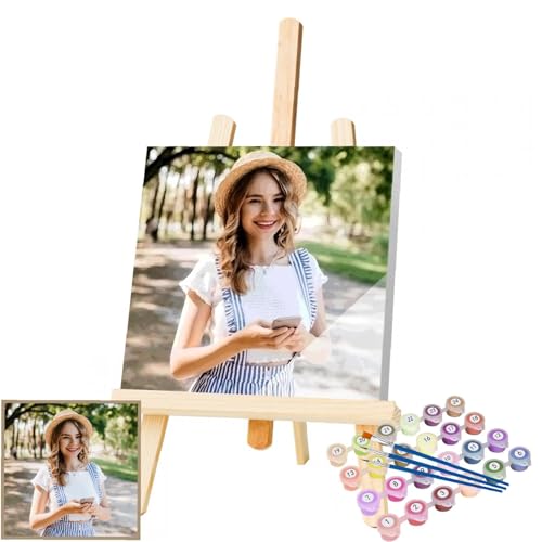 Peinture par Numéro Personnalisée avec Cadre Naispanda Toile Photo