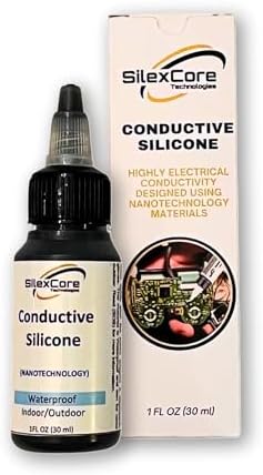 Conductive Silicone, Highly Electrical Conductive Paint Designed Using Nanotechnology, Strong Adhesion, Waterproof, Flexible, Perfect for Repairing Rubber Buttons in Remote Controls & keypads (1oz)