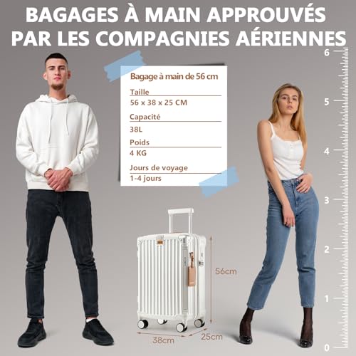 Valises de Voyage 20'' Rigide Joyway : Bagage Extensible en ABS+PP avec TSA - 2