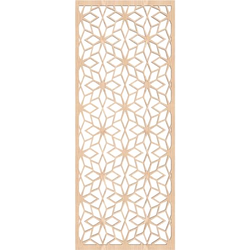 Image of 11 3 /8 inchW x 29 3 /8 inchH x 1 /4 inchT Lake Decorative Fretwork Wood Wall Panels, Red Oak