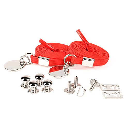 Balight - 1 par de Cordones elásticos de Nailon para Calzado de Exterior, Color sólido - RIC-YY0201R, Rojo