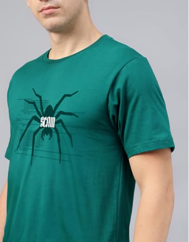 Image of Veirdo Men's T-Shirt Regular Fit Round Neck Pure Cotton Half Sleeve Graphics Printed T-Shirt Different Size Range S to 2XL