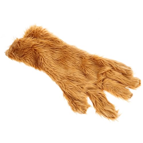 Toyvian 1pc Creative Bear Palm Plush Glove for Cosplay and Party Decoration Realistic Texture for Stage Performance Brown Color