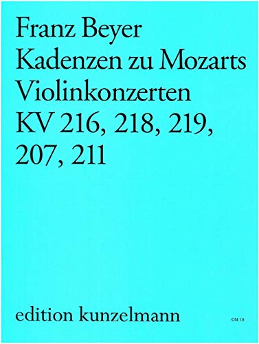 Franz Beyer-Kadenzen Zu Mozarts Violinkonzerten-Violin