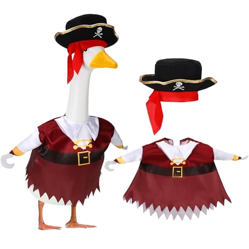 Seenelling 23 Inch Halloween Pirate Porch Goose Outfits Lawn Statue by Seenelling - Used condition - US$11.06