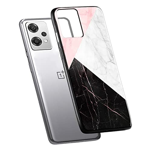 Image of COLORflow Back Cover Compatible with OnePlus Nord CE 2 Lite 5G | Marble Black White Pink | Shockproof TPU Bumper Cover with Camera Protection Back Cover Compatible with OnePlus Nord CE 2 Lite 5G