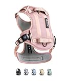 2025 New Edition, Fei & Eve MagEase Dog Harness - 3-Second Magnetic Buckles | 3-Point No-Pull Control | Heavy-Duty 900D Nylon | Dual Safety Handles | Breathable Mesh | Adjustable Fit | Medium, Pink