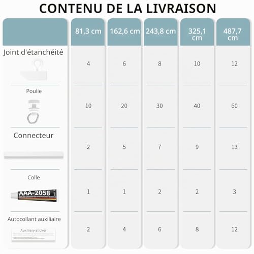 Rail de rideaux plafond adhésif pour retrouver votre intimité - 7