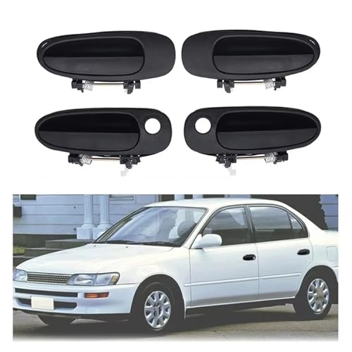 Poignée porte Toyota Corolla extérieure cassée remplacez vos 4 pièces avant arrière noir 93-97