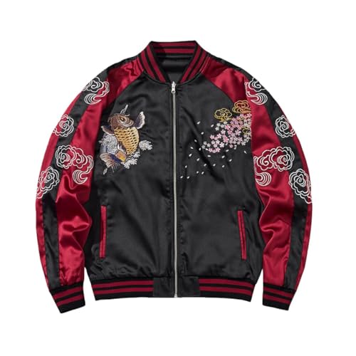 Veste de baseball style chinois d'exception avec broderies traditionnelles - 2