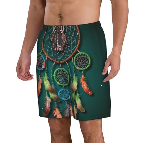Men's Swim Trunks Colorful Owl Dream Catcher Quick Dry Board Shorts Mens Bathing Suit Beach Swimwear with Pockets4