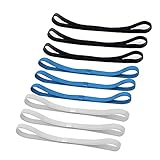 【Super Elastisch】Der Kopf des Schweißbands besteht aus einem ultraweichen Stoff mit einer großen Zugkraft, so dass er den meisten Menschen ohne zu enge Kleidung passt und sehr angenehm zu tragen ist. Es wird nicht durch wiederholtes Dehnen verzerrt, sodass Sie es lange sicher tragen können.