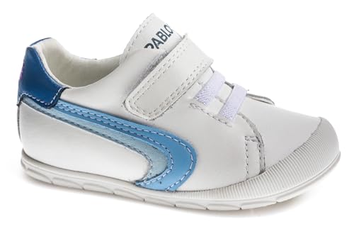 Pablosky Ziggy 065404, Zapatos para bebé Unisex, Blanco, 22 EU Ancho