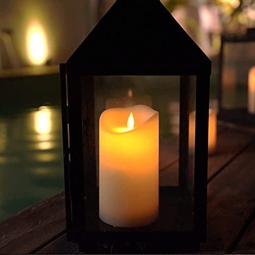 Raycare 6" X 3.25" Outdoor Waterproof Flameless Candles, Battery Operated Candles With Remote And Timers, Flickering Led Candles, Won't Melt, Ivory Frosted Plastic, Set Of 2 #TOP3