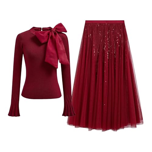 CHICWISH Women Bow Tied Slim Fitted Elegant Long Sleeve Knit