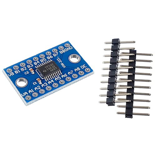 TXS0108E High Speed Full Duplex Logic Level Converter 8 Channel SPI 8 Way 3.3V 5V IIC 8-Bit Bi-Directional Converter Module Apply to Raspberry Pi and Arduino (Pack of 5 Set)3
