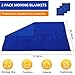 3 Pack Moving Blankets 40x72in Heavy Duty Padded Packing Blankets for Moving Shipping Protecting Furniture Professional Quilted Furniture Blankets for Moving Supplies