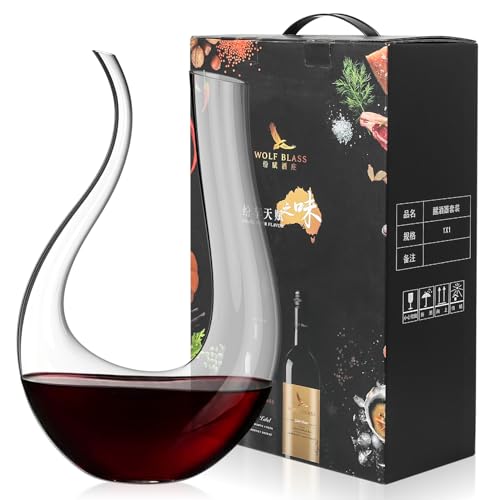 Carafe Vin Rouge en Verre, 750 ml Decanteur a Vin en...