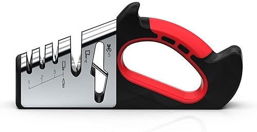 BioNyt Knife Sharpeners, 5 in 1 Kitchen Blade and Scissors Sharpening Tool, Professional Chef's Kitchen Knife Accessories, Manual Knife Sharpener