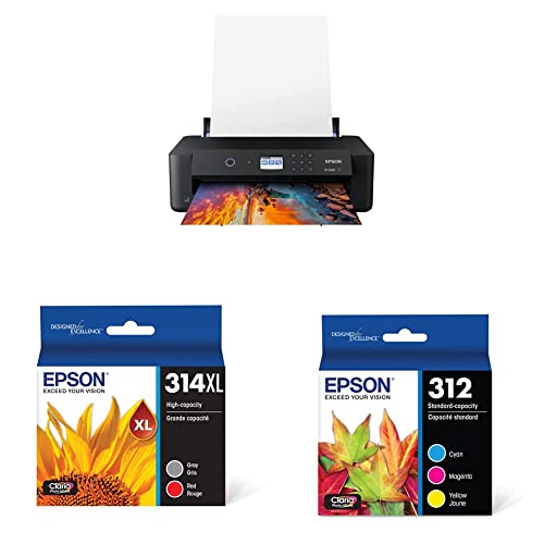 Image of Epson Expression Photo HD XP-15000 Wireless Color Wide-Format Printer T314 Claria Photo HD -Ink High Capacity (T314XL922-S) T312 Claria Photo HD -Ink Standard Capacity