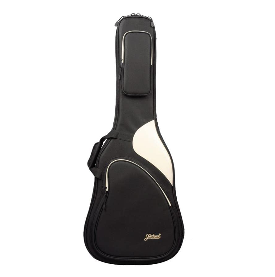 Luminexia Etui na gitarę 20 mm wyściółka, torba na gitarę, wbudowana rowkowana poduszka pod szyję, wzór na rzepy, wewnętrzna wkładka z perłowej bawełny, z 2 kieszeniami na akcesoria
