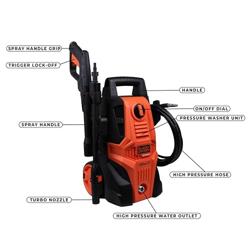 Image of BLACK+DECKER BEPWB1740-IN 220V 1500W High Pressure Washer, 5.3 L /min Maximum Flow Rate, IPX5 Protection