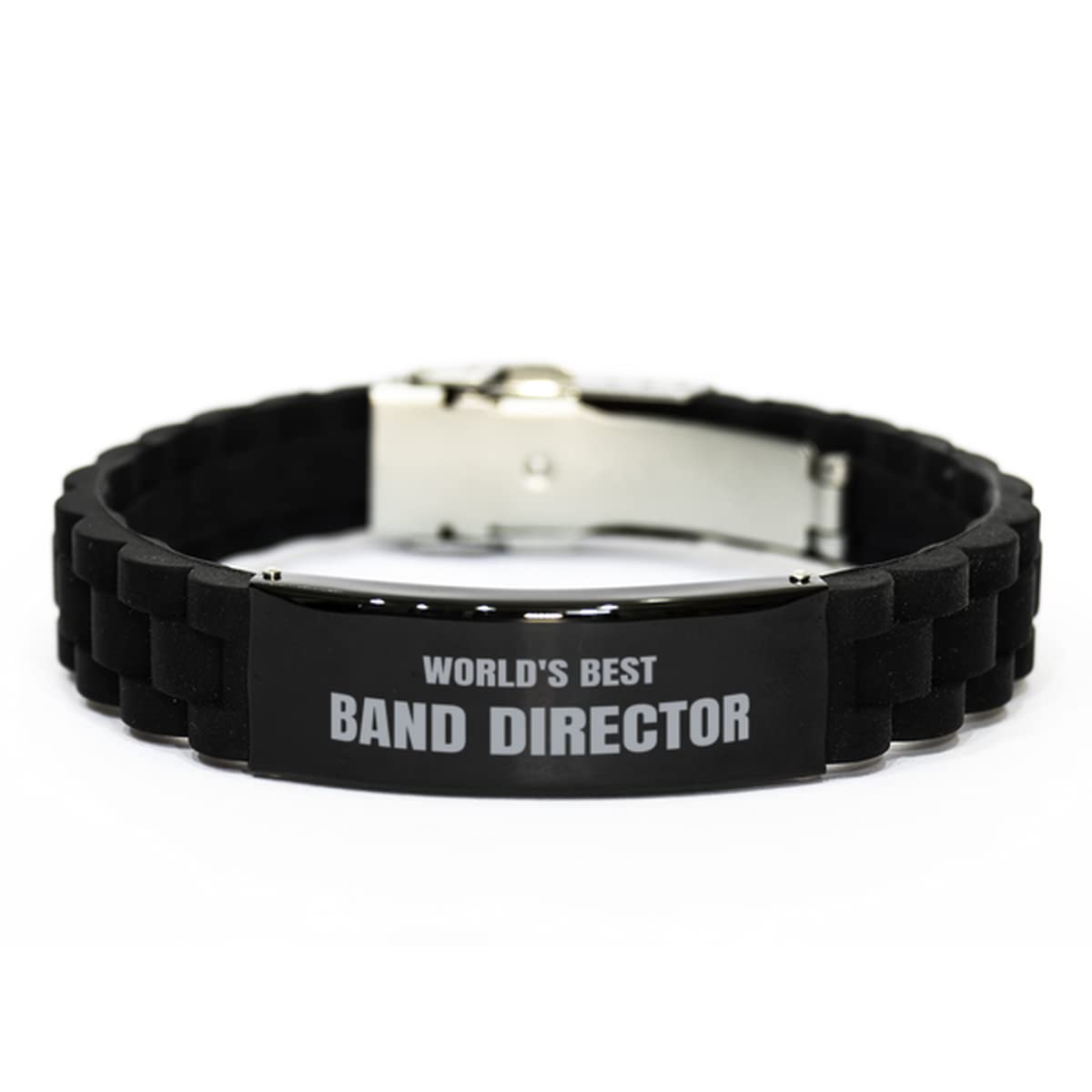 World's Best Band Director Black Bracelet, Funny Gifts for Band Director, Sacrastic Valentines Graduation Birthday Gifts for Friends