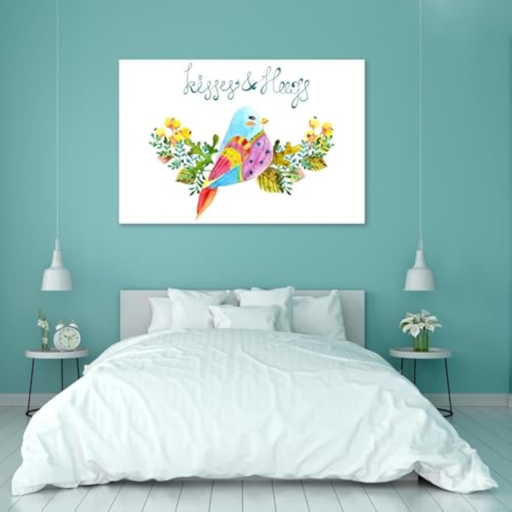 Bird & Flowers Wall Sticker for Home Decoration