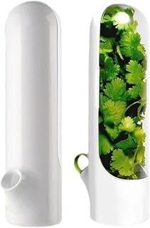 Herb Keeper Storage Container, Fresh Vegetable Preservation Box, BPA-Free Food Grade Material, (white)