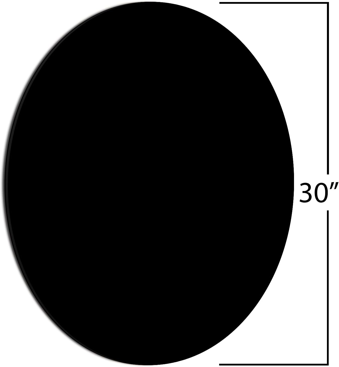 Black 30 inch Aluminum Craft Round ACM Blank Shape for Signs Paint Vinyl Decal