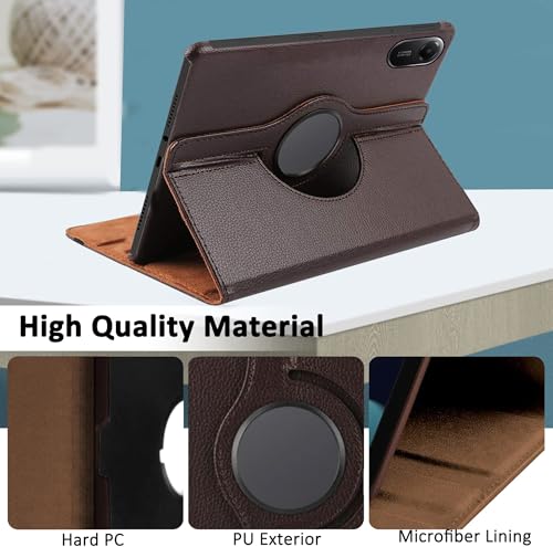 Image of TGK 360 Rotatable Smart Flip Cover for Xiaomi Redmi Pad 2 11 inch Tablet Case (Brown)