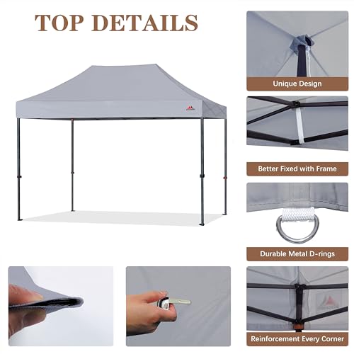 Image of SCOCANOPY Gray Commercial 10x20 Canopy Replacement Canopy Top