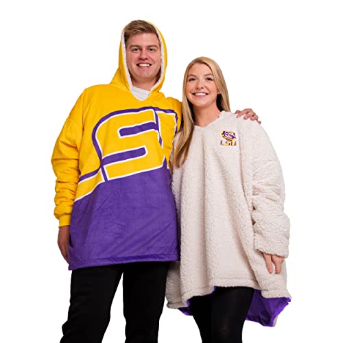 FOCO LSU Tigers NCAA Reversible Colorblock Hoodeez