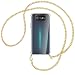 Produktbild mtb more energy® Handykette kompatibel mit Asus Zenfone 7, 7 Pro (ZS670KS, ZS671KS / 6.4'') - Metallkette (Gold) - Smartphone Hülle zum Umhängen - Anti Shock Full TPU Case