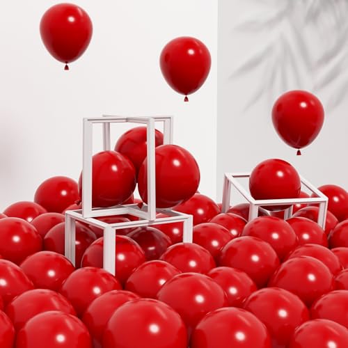 Image of Awenztech 120pcs 5 inch Red Latex Balloons | Baby Shower, Wedding, Birthday Party Decorations