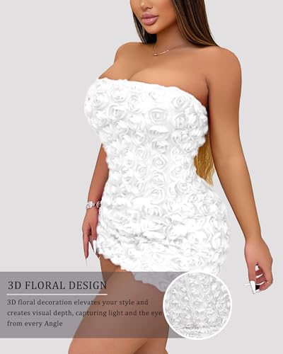 Image of Sliot Strapless Tube Dress Tube Dresses for Women 2025 Party Mini Club Going Out Short Dresses Sexy Vacation Outfits