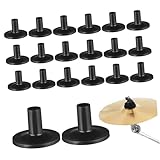 ABOOFAN 20 Pcs Black Plastic Cymbal Sleeves Base Drum Cymbal Stand Accessories for Percussion Kit Replacement Drum Kit Parts