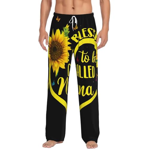 Pantalon de pyjama tournesol homme en flanelle pour des soirées cocooning confortables