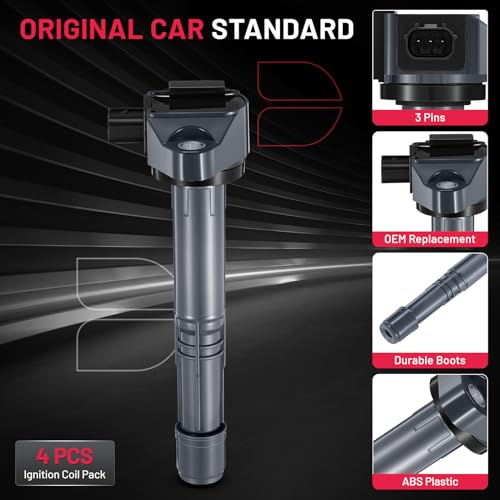 Image of BDFHYK Ignition Coil Pack Set of 4 Compatible with Acura 2016-2022 ILX 2015-2020 TLX,Compatible with Honda 2015-2019 CR-V 2013-2017 Accord 2.4L L4 Replacement for UF712 C867 GN10732 305205A2A01