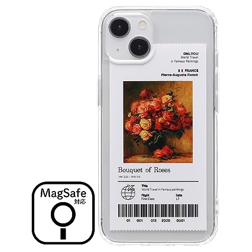 ONLYOU iPhone17 Pro p P[X magsafeΉ ؍ }OZ[t G A[g m[ Bouquet of Roses  킢 k NA  Jo[ fB[X Y yA ACtH 17v (iPho