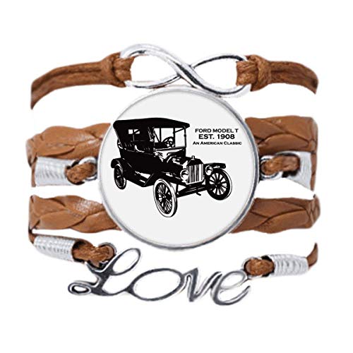 Modèle mécanique DIYthinker : le bracelet love en cuir noir durable