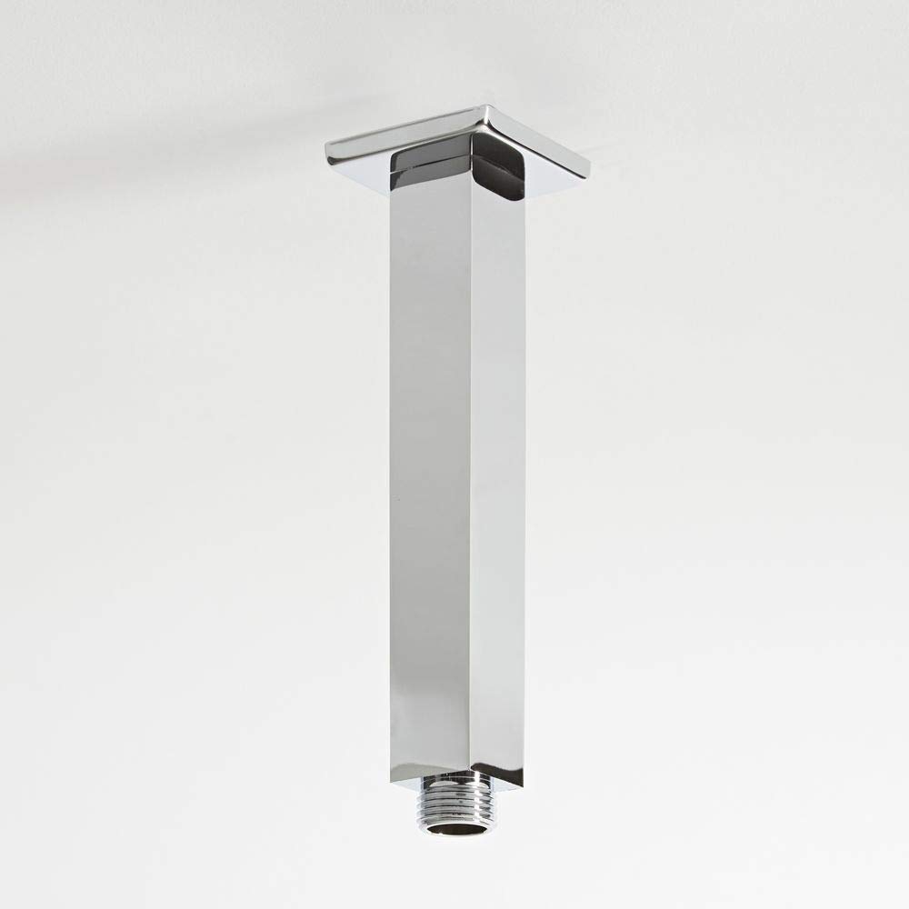 Milano Chrome Arvo Ceiling Mounted Square Shower Head Arm