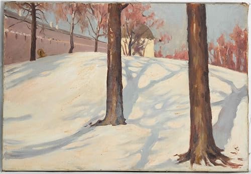 Antique Painting Original Winter Landscape Michail GUERMACHEFF (1...