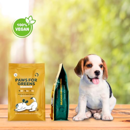 Image of Vegan Dog Food | Offers Plant-Based Protein, Complete & Balanced Nutrition Dry Dog Food for Adult & Puppy Dogs | Rich in Fiber and Improve Gut Health (Puppy Food 1kg)